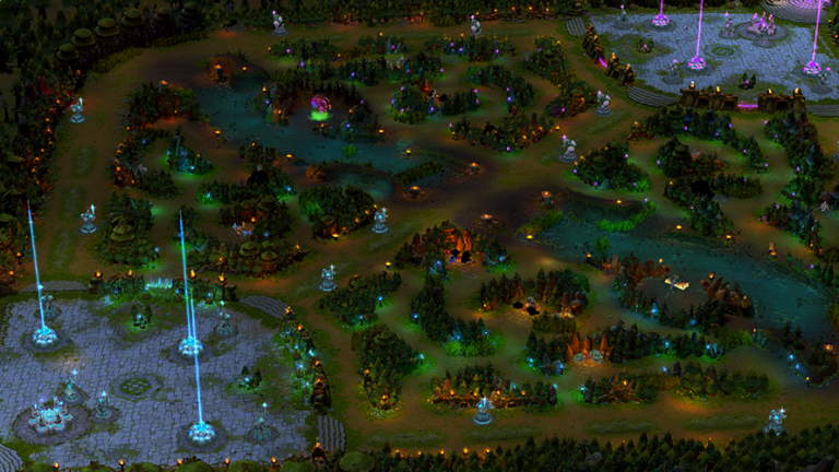 League Classic champions fighting on the early Summoner’s Rift