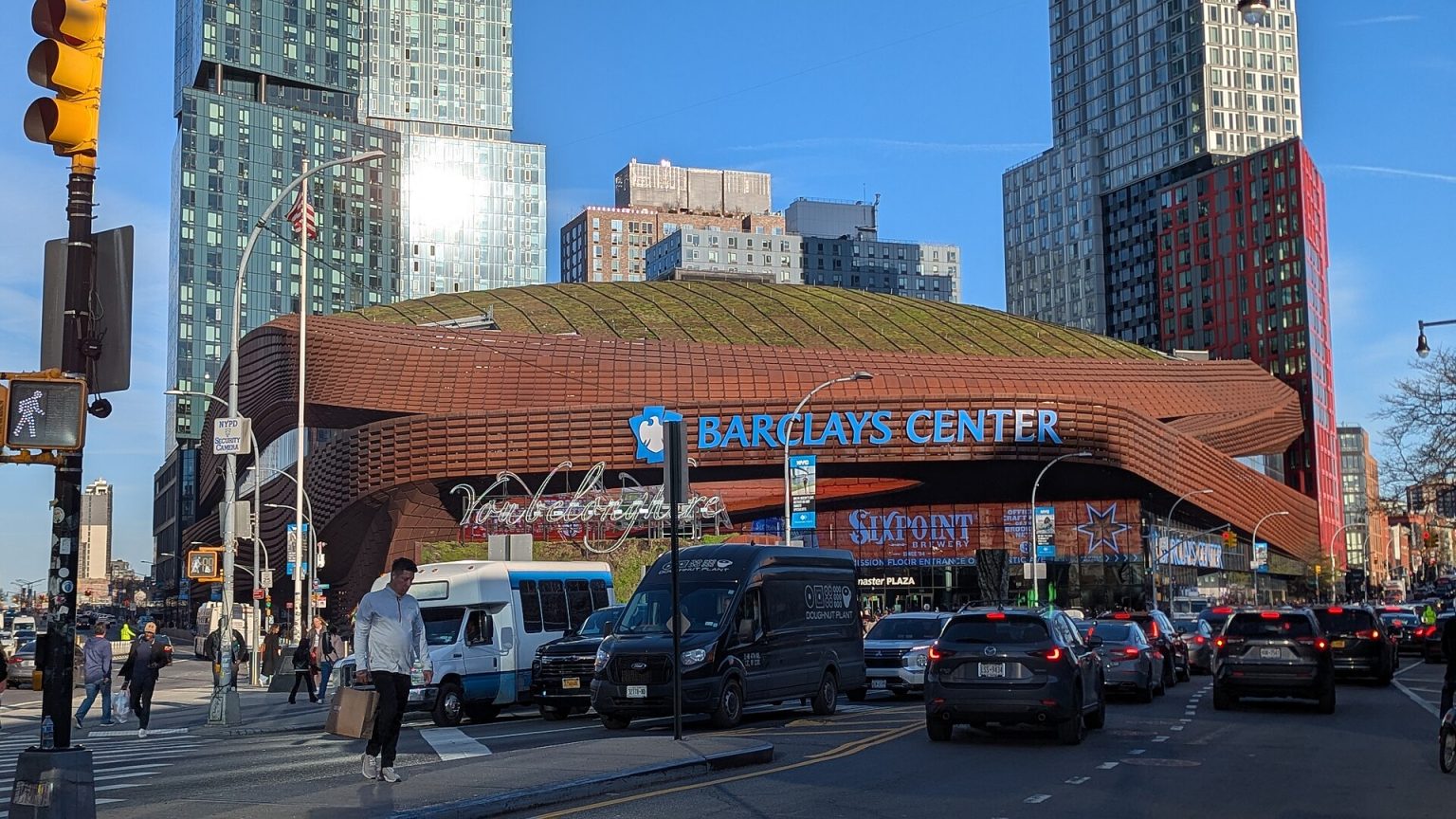Exterior of Barclays Center in Brooklyn, venue for the Worlds 2026 final