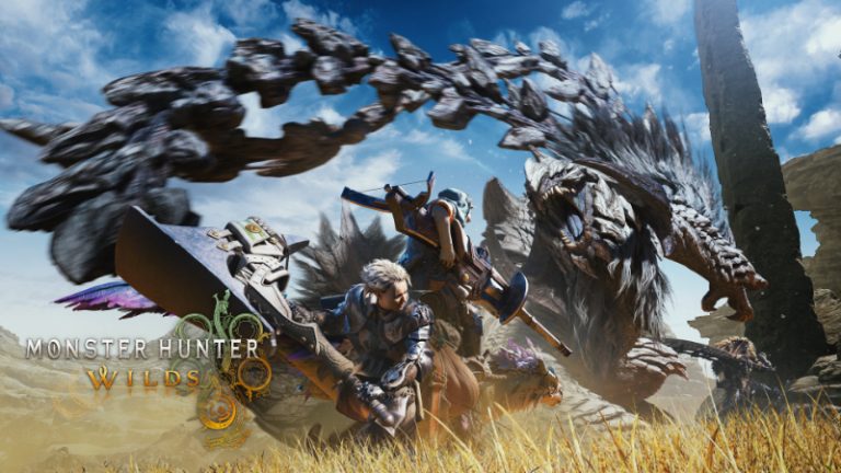 Hunter facing a monster in Wilds update artwork