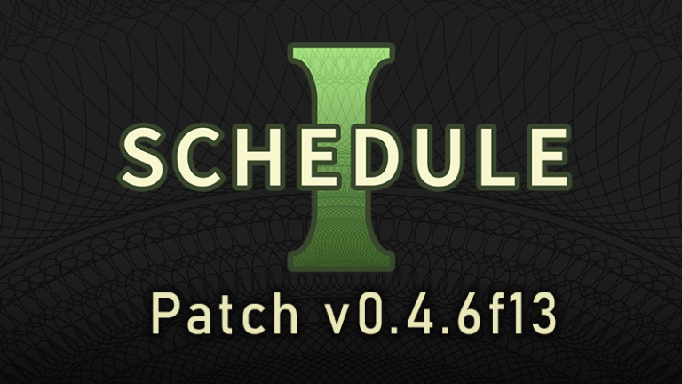 Schedule I characters and vehicles shown in patch artwork
