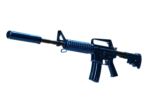 M4A1-S Blue Phosphor with a reflective cobalt finish