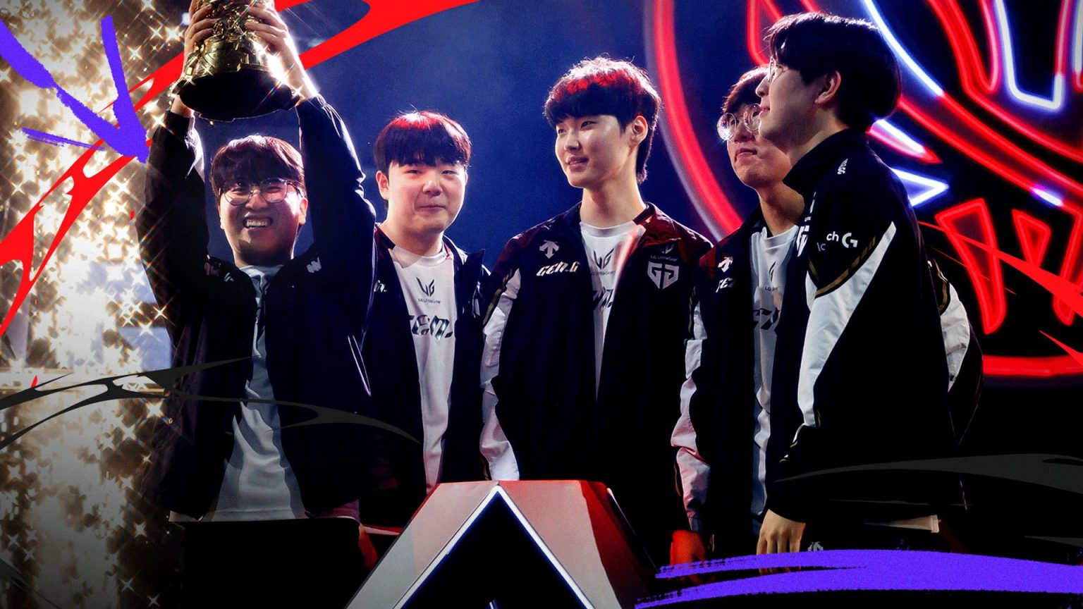 Gen.G celebrating after the MSI 2025 grand final