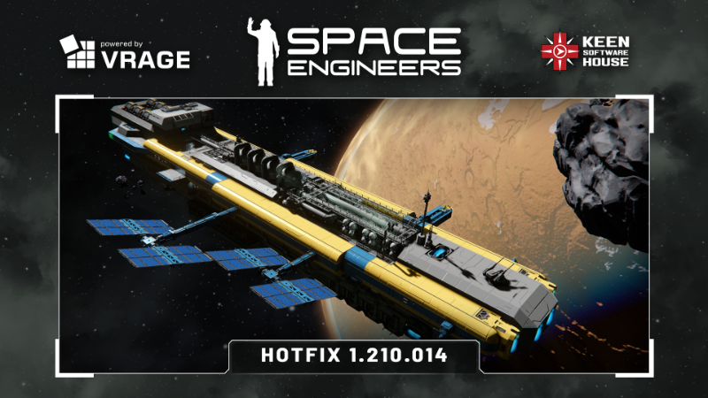 Space Engineers Hotfix 1.210.014 spacecraft artwork