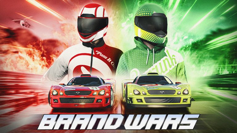 Sprunk and eCola cars competing in GTA Online Brand Wars