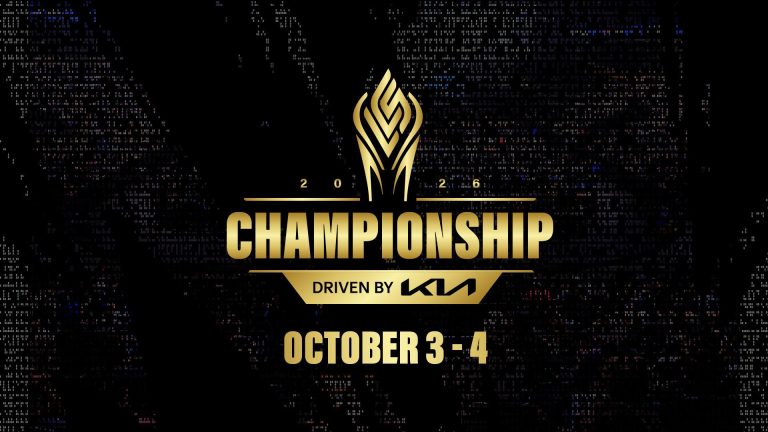 Gold 2026 LCS Championship logo with the October 3 and 4 dates