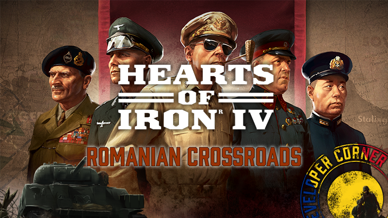 Romanian political paths shown in Hearts of Iron IV artwork