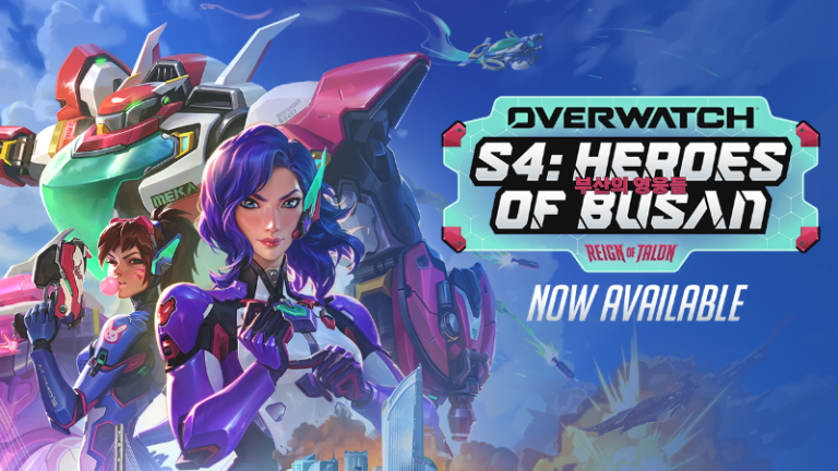 D.Mon featured in Overwatch Season 4 Heroes of Busan artwork