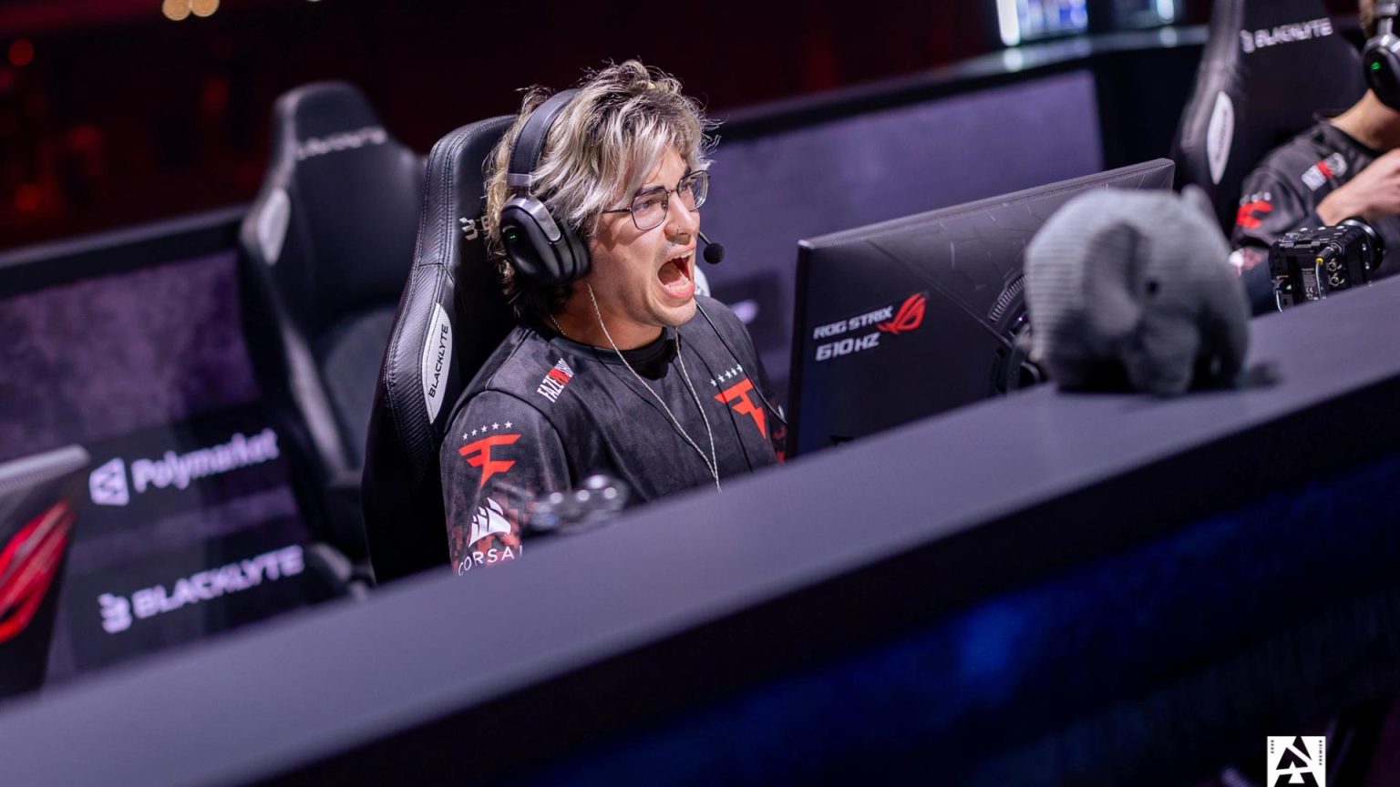 FaZe player Twistzz reacts during BLAST Bounty Season 2