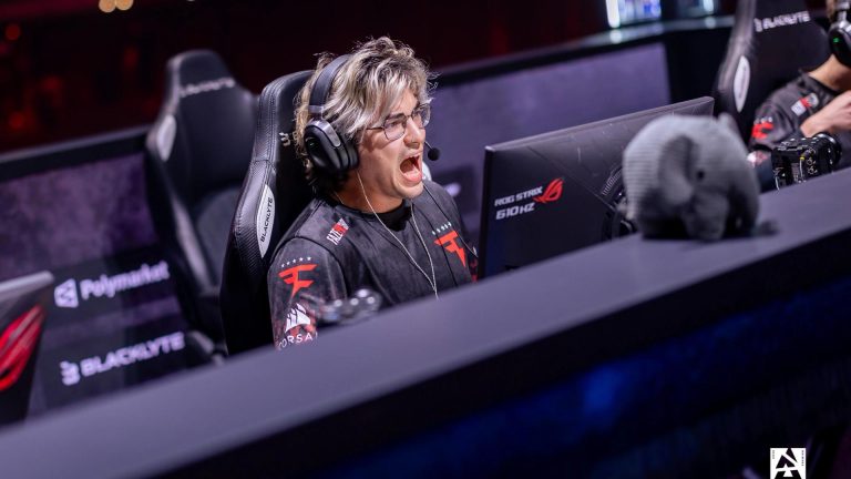 FaZe player Twistzz reacts during BLAST Bounty Season 2