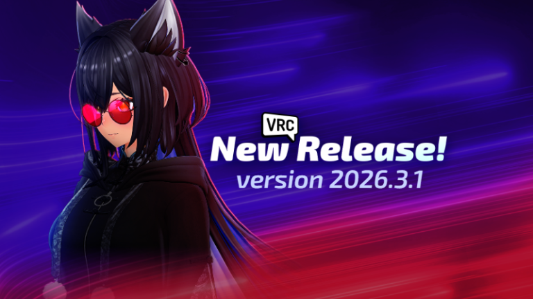 VRChat avatars featured in the 2026.3.1 release artwork