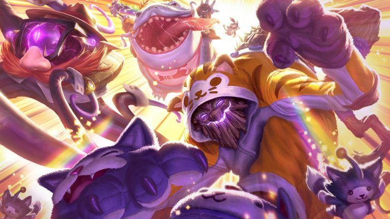 Maokai advancing through a forest in League of Legends