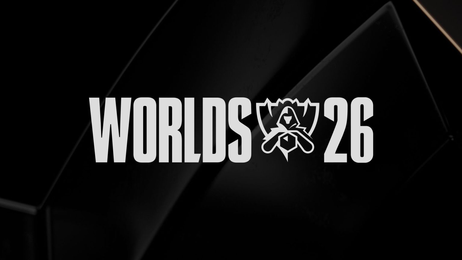 Official black and silver Worlds 2026 tournament logo artwork