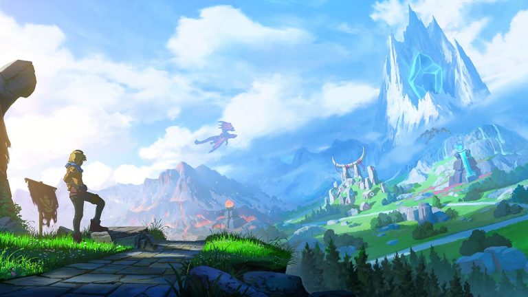Champion overlooking the elemental regions of Summoner’s Rift