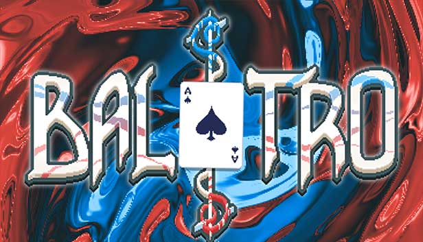 A set of jokers, cards and score chips in Balatro