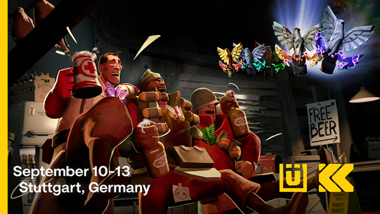 Team Fortress 2 characters in Uberfest 2026 event artwork