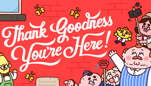 The tiny salesman among residents of Barnsworth in Thank Goodness Youre Here