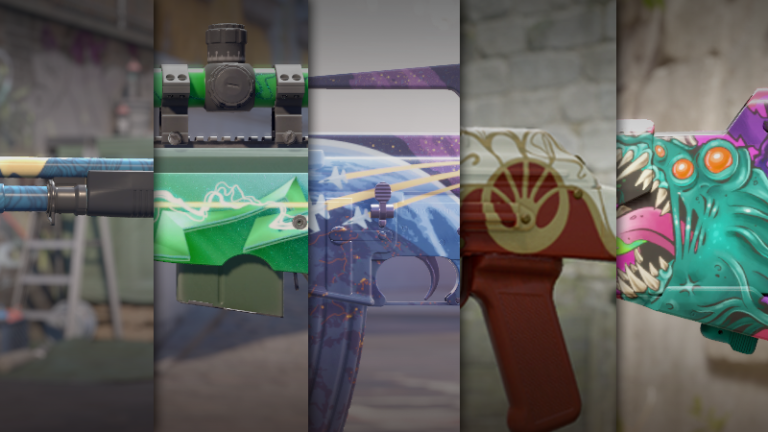 Five weapon finishes from the CS2 Train 2025 Collection