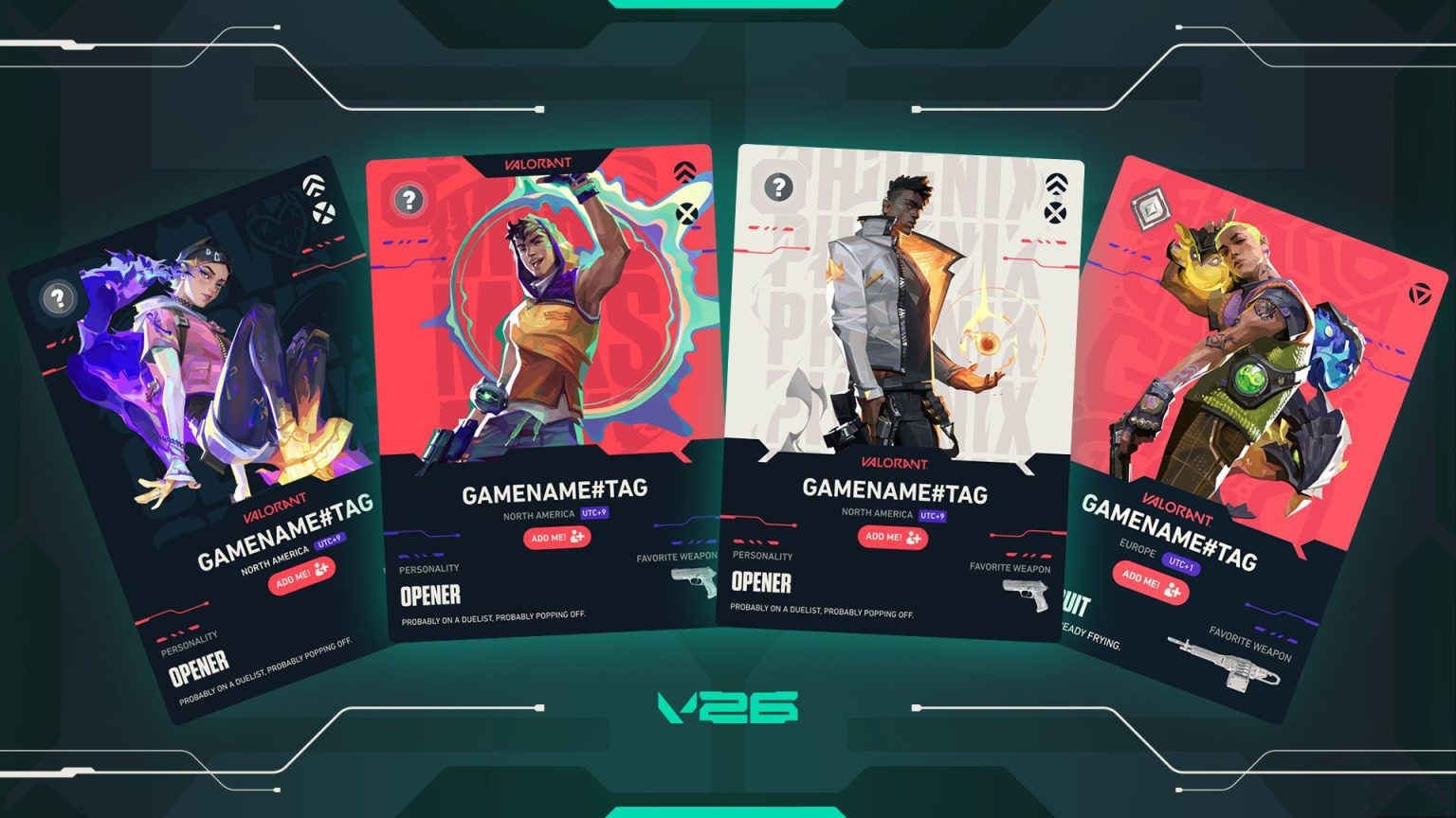 VALORANT agent cards including Controller Miks