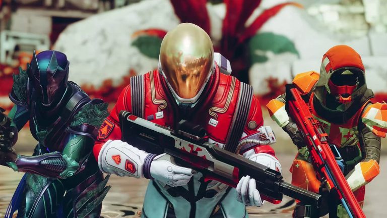 Guardians gathered at the Monument of Triumph in Destiny 2
