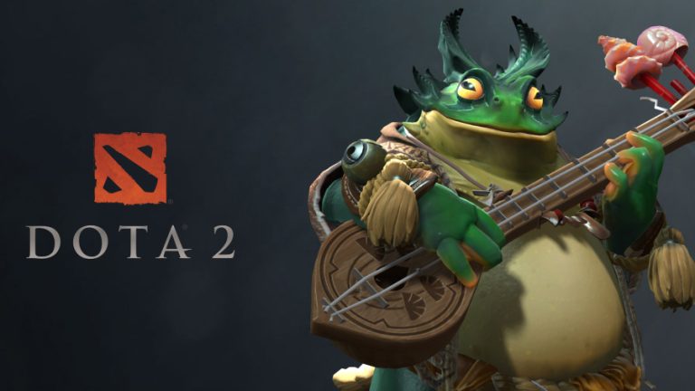 Largo standing in the river in official Dota 2 hero artwork