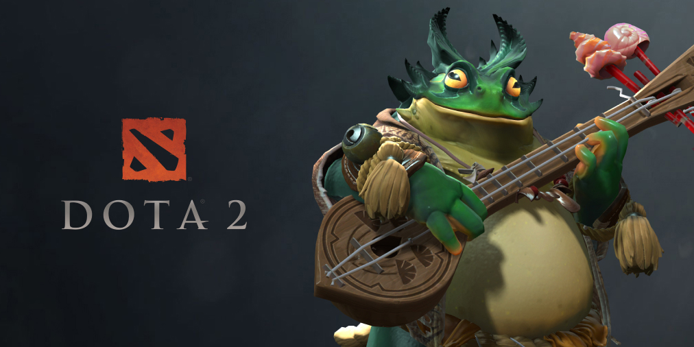 Largo standing in the river in official Dota 2 hero artwork