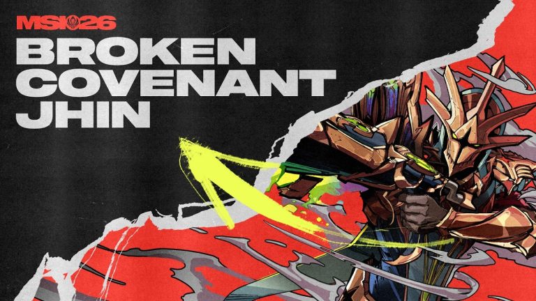 Broken Covenant Jhin promotional art for MSI 2026