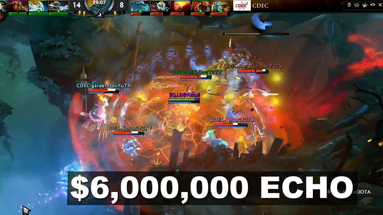 Evil Geniuses holding the Aegis after winning The International 2015