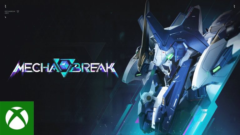 Two Strikers dueling at high speed in Mecha BREAK