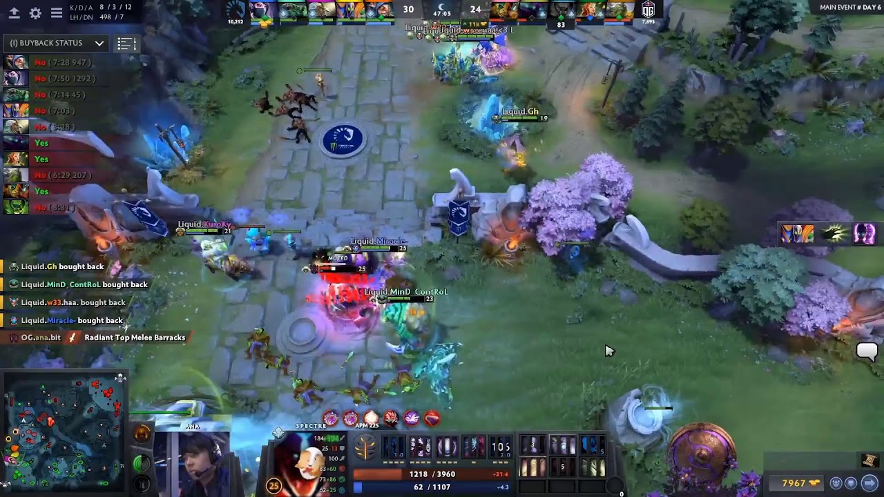 OG and Team Liquid playing The International 2019 grand final in Shanghai