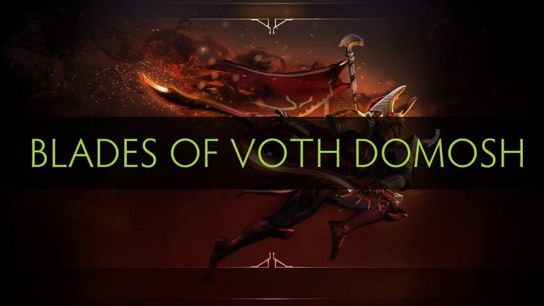 Legion Commander wielding the Blades of Voth Domosh Arcana