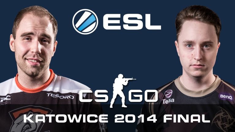 Virtus pro and NiP competing on stage at EMS One Katowice 2014