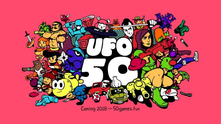 A selection of colorful games from the UFO 50 collection