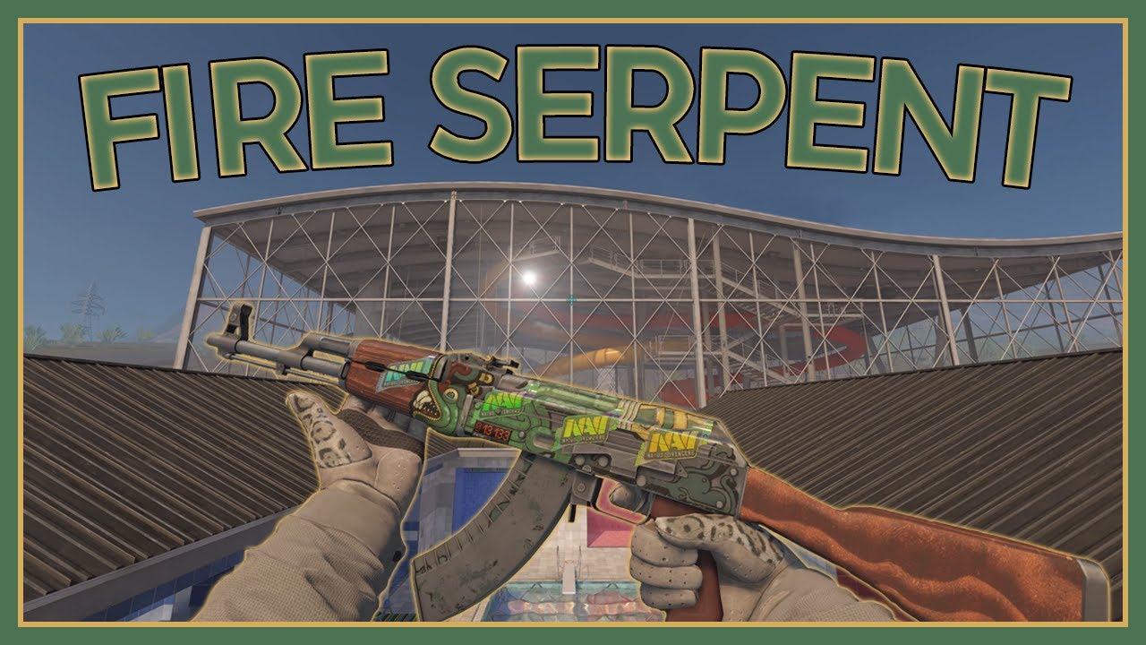 AK-47 Fire Serpent with green serpent artwork