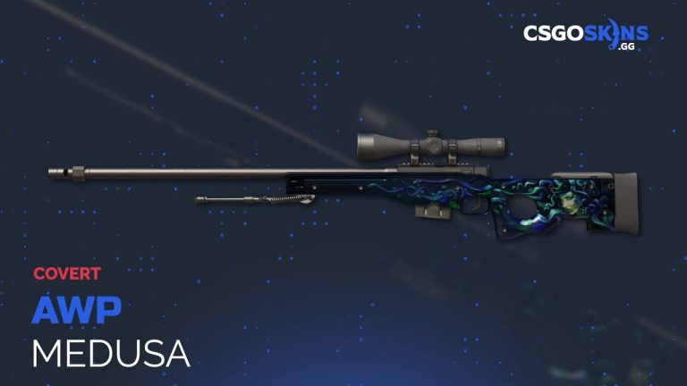 AWP Medusa featuring the Gorgon on a dark blue body