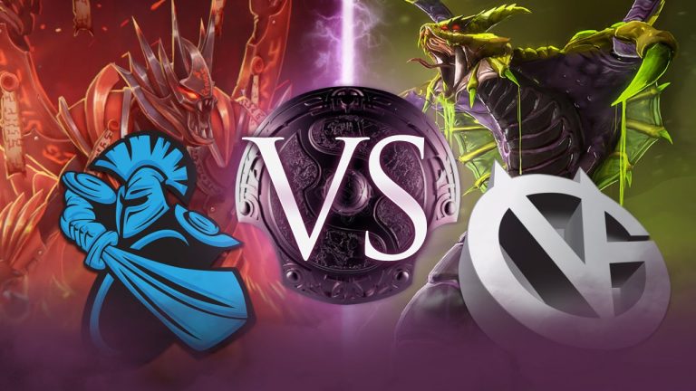 Newbee and Vici Gaming playing The International 2014 grand final
