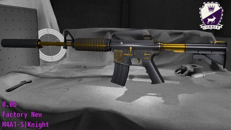 M4A1-S Knight with black bodywork and restrained gold ornament