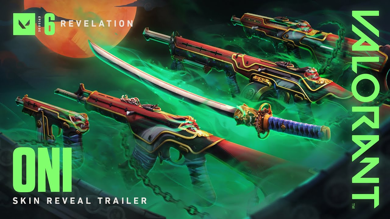 Oni weapons and Onimaru Kunitsuna in the official VALORANT trailer