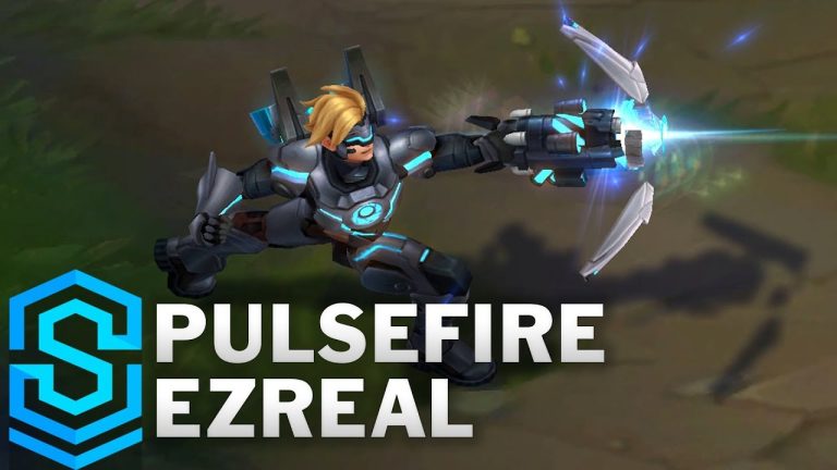 Pulsefire Ezreal displaying his evolving armour and effects