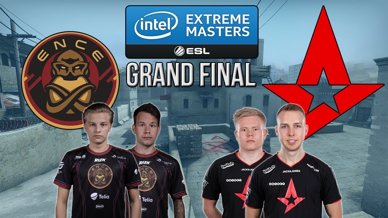 Astralis and ENCE competing in the IEM Katowice 2019 final