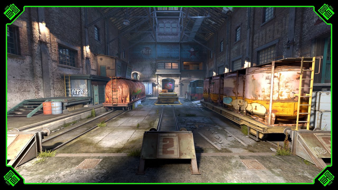 Counter-Strike 2 players contesting the outside train yard