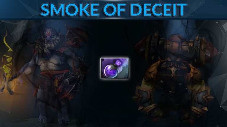 Dota 2 heroes grouping under Smoke of Deceit before a move