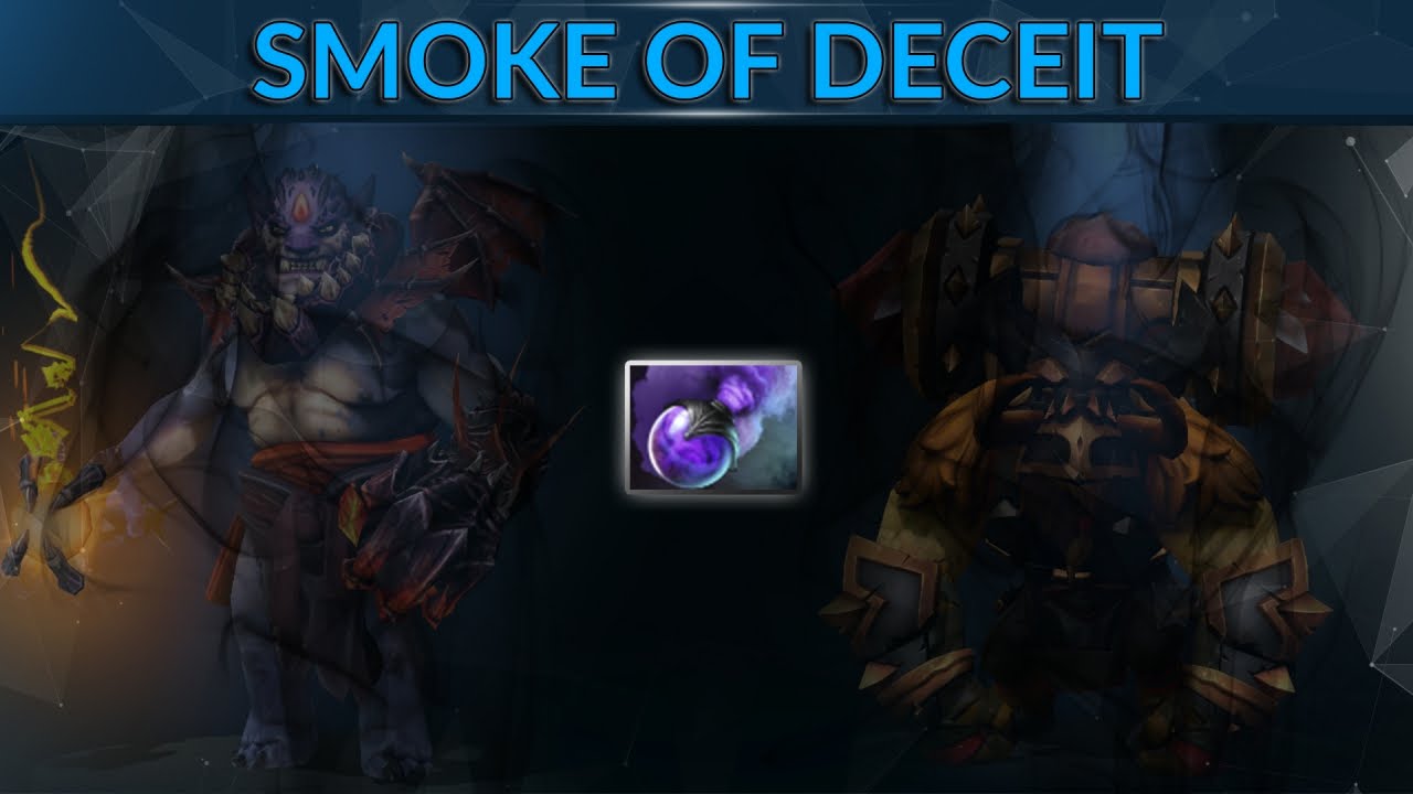 Dota 2 heroes grouping under Smoke of Deceit before a move