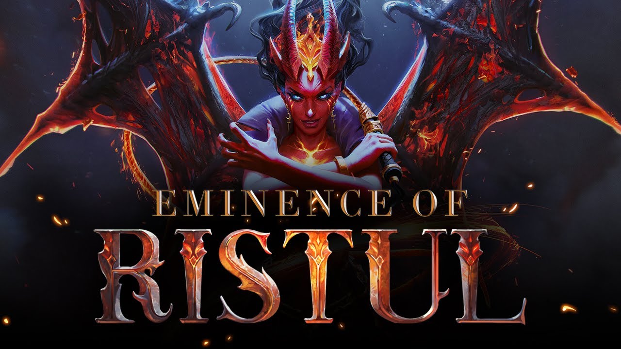 Queen of Pain wearing the Eminence of Ristul Arcana