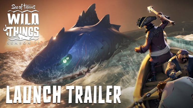 Pirate ship facing a new Megalodon in Sea of Thieves Wild Things