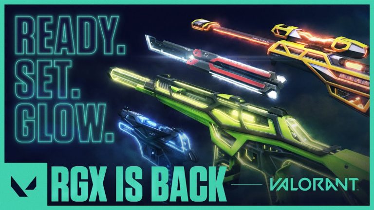 RGX 11z Pro weapons glowing like transparent gaming hardware in VALORANT