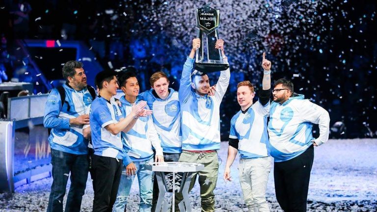 Cloud9 players celebrating victory at the ELEAGUE Boston Major