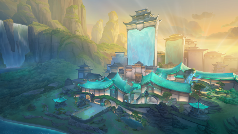 Summit map courtyard in VALORANT
