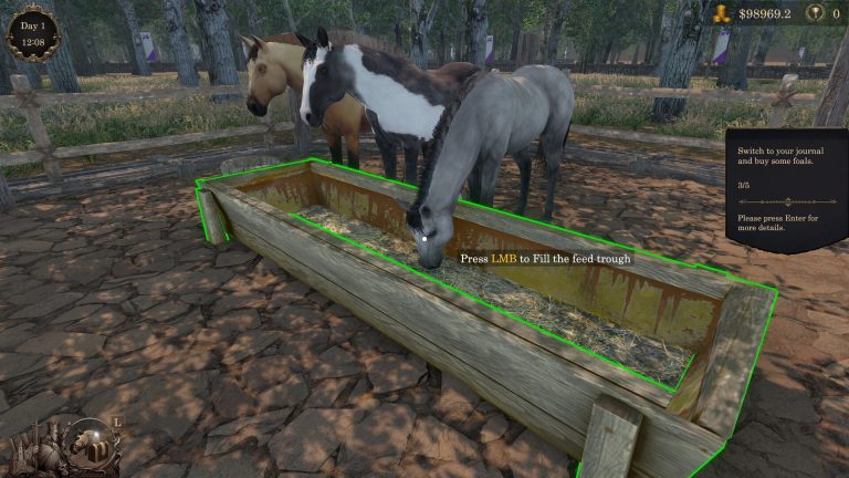Horse trader managing a stable in Medieval Horse Dealer Simulator
