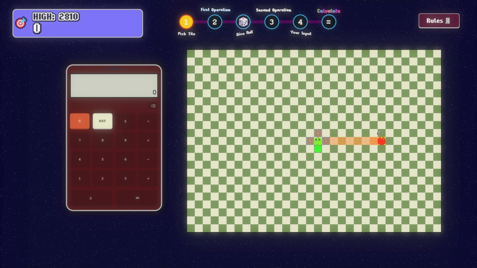 Number puzzle grid in Every Step Counts