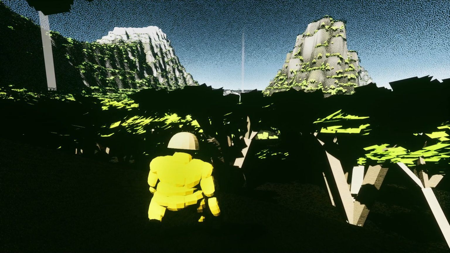 Runner navigating the dark landscape of Vice Vision Runner